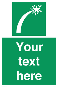 Custom sign safe condition Survival craft distress signal